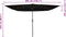 vidaXL - Vierkante - Parasols - met - LED - Verlichting - 295x245 - cm - Zwart