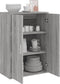 vidaXL - Dressoir - 60x31x84 - cm - bewerkt - hout - grijs - sonoma