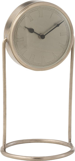 J-Line klok Retro - metaal - zilver - large - Ø 18 cm