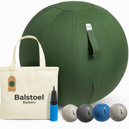 Backerz Zitbal 75 CM - Ergonomische Zitbal - Linnen Hoes - Olijf Groen