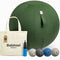Backerz Zitbal 75 CM - Ergonomische Zitbal - Linnen Hoes - Olijf Groen