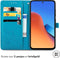 iMoshion Hoesje Geschikt voor Xiaomi Redmi 12 Hoesje Met Pasjeshouder - iMoshion Mandala Bookcase - Turquoise