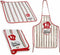 Keukenset Bon Appetit 2 Onderdelen Wit Rood (12 Stuks)
