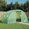 vidaXL Tuinkas - Stalen frame - 8 m² - 4x2x2 m - Groen