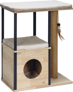 Designed by Lotte Nala - Krabpaal - Hout - 3 ligplekken - Bruin - 65x40x82 cm