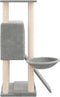 vidaXL - Kattenmeubel - met - sisal - krabpalen - 96 - cm - lichtgrijs