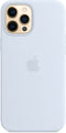 Apple iPhone 12 Pro Max - MagSafe Siliconen Back Cover - Schokabsorberend - Lichtblauw