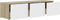 vidaXL - Tv-meubel - 120x34x30 - cm - bewerkt - hout - wit - en - sonoma - eikenkleurig