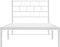 vidaXL - Bedframe - met - hoofdbord - metaal - wit - 100x190 - cm