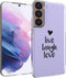 iMoshion Hoesje Geschikt voor Samsung Galaxy S22 Hoesje Siliconen - iMoshion Design hoesje - Transparant / Live Laugh Love