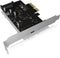 Icy Box IB-PCI1901-C32 - Interfacekaart - PCIe USB 3.2 Gen 2x2 20 Gbit/s - Zwart