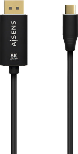 Aisens A109-0687 - USB type-C naar DisplayPort Kabel - 180cm - Zwart