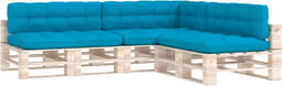 vidaXL - Bankkussens - pallet - 7 - st - blauw