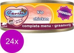 24x Renske Kattenvoer Mousse Kip 70 gr