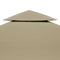 vidaXL - Prieeldak - 2-laags - 4x3m - 310 - g/m² - taupe