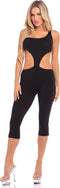 Asymmetrische croptop catsuit - M/L