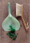 CABANAZ - stoffer en blik, metaal en bamboe, incl. magneet, DUSTPAN & BRUSH, groen