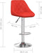 vidaXL - Barstoelen - 2 - st - kunstleer - rood