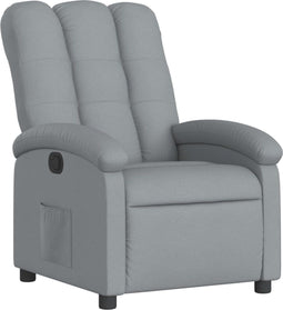 Fauteuil verstelbaar stof lichtgrijs