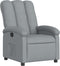 Fauteuil verstelbaar stof lichtgrijs