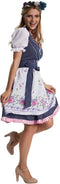 Dressforfun Mini-Dirndl Garching model 2 - verkleedkleding - vetersluiting met strass - donkerblauw (XXL)