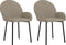 vidaXL - Eetkamerstoelen - 2 - st - fluweel - lichtgrijs