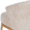 Leunstoel Crème Natuurlijk Rubberwood Foam Weefsel 71 x 75 x 76 cm