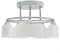 vidaXL Plafondlamp met ellipsvormige glazen kappen 5xE14 200W