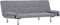 vidaXL - Slaapbank - met - twee - kussens - polyester - lichtgrijs