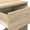 vidaXL - Nachtkastje - met - lade - 35x34x66,5 - cm - sonoma - eikenkleurig