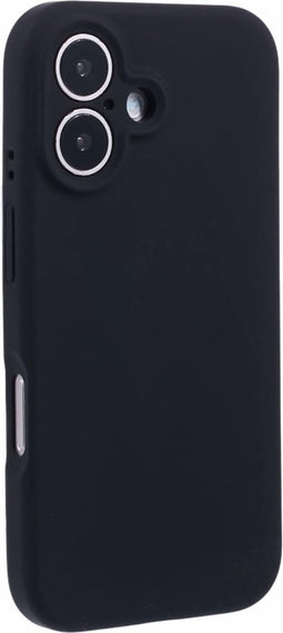 Lunso Geschikt voor iPhone 16 hoesje - Flexibel siliconen Backcover - Zwart