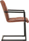 vidaXL - Eetkamerstoelen - 2 - st - echt - leer - bruin