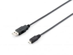 Equip USB 2.0 Typ A - Micro-B Kabel 1.8m Zwart