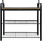 ERRO Kapstok - Garderoberek - 9 haken - 72x34x183cm - Mat zwart met houtaccenten