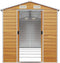 vidaXL - Tuinschuur - 191x470x198 - cm - gegalvaniseerd - staal - lichtbruin