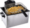 Alpina Frituurpan 5 Liter - Dubbele Friteuse 2000W - Instelbare Temperatuur tot 190 °C - RVS
