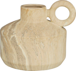 Mica Decorations Trentino Vaas - L32 x B28 x H27 cm - Keramiek - Beige