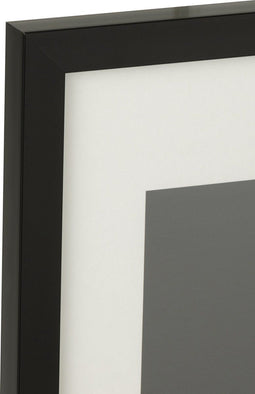 J-Line wanddecoratie Maan - papier/kunststof - zwart