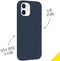 Accezz Liquid Silicone Backcover - iPhone 12 Mini - Schokabsorberend - Donkerblauw