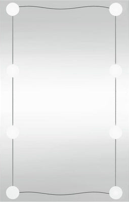 vidaXL - Wandspiegel - met - LED's - rechthoekig - 50x80 - cm - glas