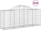 vidaXL - Schanskorven - 10 - st - gewelfd - 200x50x80/100 - cm - ijzer