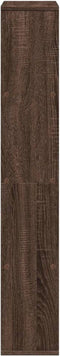 vidaXL - Boekenkast - 60x20x120 - cm - bewerkt - hout - bruin - eikenkleurig