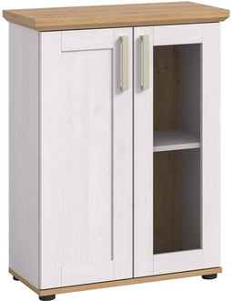 Furnilux Verona - Vitrinekast - Tijdloos design - Eiken - 37x64x88cm