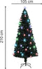 vidaXL - Kerstboom - met - LED - en - standaard - 210 - cm - glasvezel