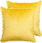 AERANGIS - Sierkussen set van 2 - Geel - 45 x 45 cm - Fluweel