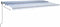vidaXL - Luifel - handmatig - uittrekbaar - met - palen - 6x3 - m - blauw - en - wit