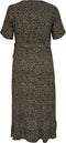 ONLY CARMAKOMA CARFRIDA - Lange wrap jurk - Animal print - Zwart