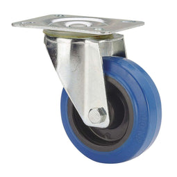 Rueda Ruedas Alex Blauw Rubber Poliamix Ø 10 cm 100 kg draaibaar