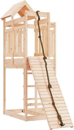 vidaXL - Speelhuis - met - klimwand - massief - grenenhout
