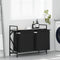 vidaXL - Wasmand - 2 - vakken - met - plank - grijs - sonoma - eiken